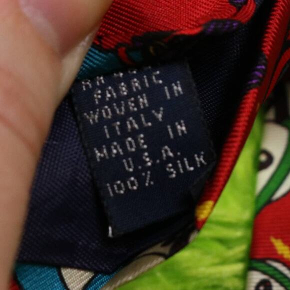 Vintage 90s Buffalo Bay Red Cartoon Character Silk Tie - Picture 4 of 6